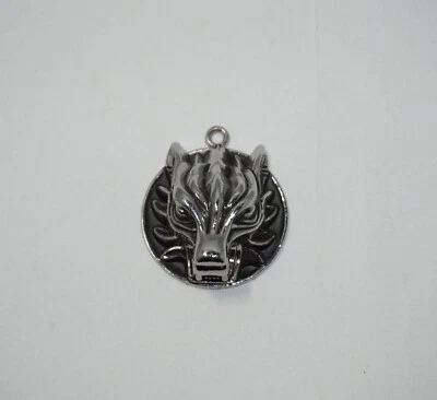 1.75", Metal Wolf Pendant, Flat Back, NEW, Perfect for DIY, Crafting, Jewelry - Image 1 of 3