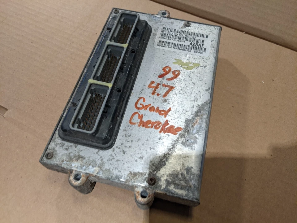 1999 99 Jeep Grand Cherokee 4.7L ECU ECM PCM Engine Computer 56044428AE 56044428 — 第 1/1 张图片