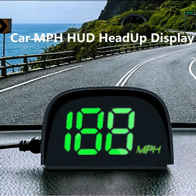 Universal Coche MPH HUD 5V Head Up Display Digital Velocímetro Encendedor de Cigarrillos Foto 1 de 4