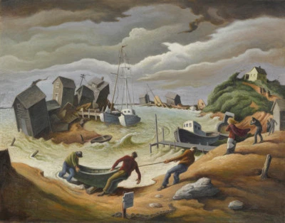 Impresión en lienzo Thomas Hart Benton Menemsha Hurricane 16 x 20 Foto 1 de 4