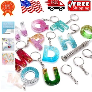Premium Silicone Alphabet Mold Set for DIY Resin Keychains - 134 Pieces - Picture 1 of 12