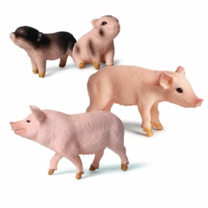 Piccolo Simulazione Little Pig Wild Animal Set Action Figure Modelli Educazione Giocattoli - Foto 1 di 5