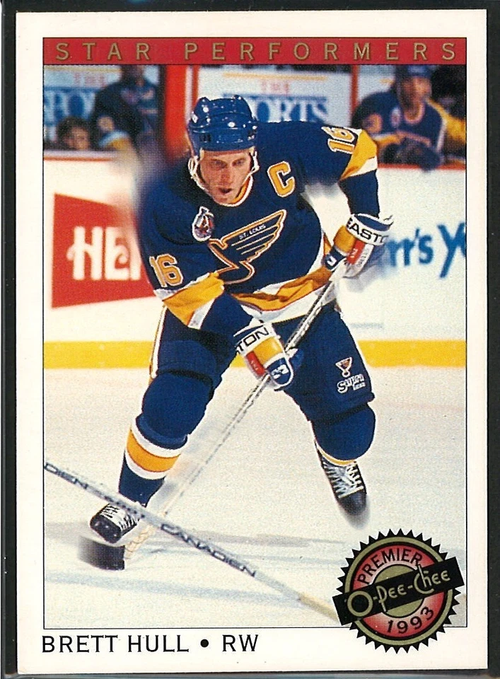 BRETT HULL 92-93 O-PEE-CHEE PREMIER STAR PERFORMERS #21 ST. LOUIS BLUES - Image 1 of 1