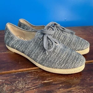 Dolce Vita Woven Lace Up Espadrilles Women’s 10 Blue/Gray Shoes - Picture 1 of 9