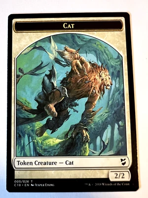 MTG Magic The Gathering Commander 2018 Token Creature  Cat   Angel LP - Image 1 of 2