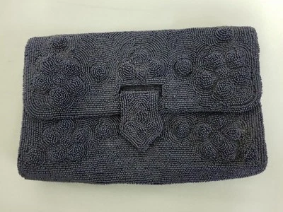 Cartera clutch vintage Saks Fifth Avenue hecha en Francia con cuentas Foto 1 de 4