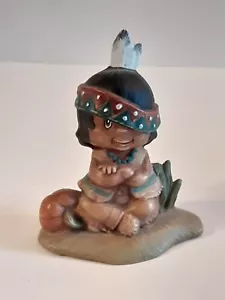Statuina ragazzo nativo americano stampo provinciale - Foto 1 di 6