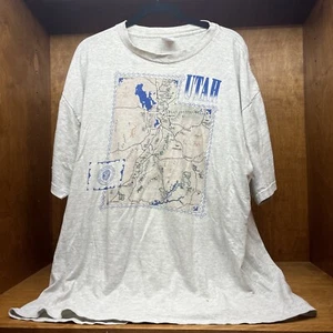 UTAH Tshirt 90s Vintage RARE PRINT Size XXL Miller Brand - Picture 1 of 7