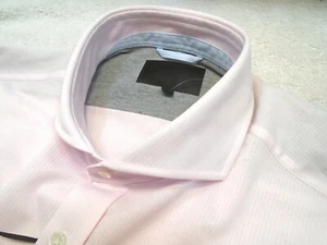Camisa deportiva Richard Choi de mezcla de algodón a rayas rosa cuello extendido Winston nueva con etiquetas xl - Imagen 1 de 11