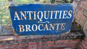 Vintage Metal Antiquities And Brocante Sign - Picture 1 of 6
