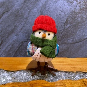 Target Wondershop 2016 TRAPPER Christmas Featherly Friends Fabric Bird Figurine - Picture 1 of 5