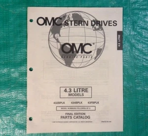 OMC Stern 1997 catálogo de piezas de accionamiento manual modelos 4,3 L 432 bplk 434 bplk 43 fbplk - Imagen 1 de 2