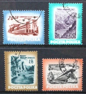 POLAND 1953 Tourism: Views Scenery Landscapes. Set of 4 Fine USED CTO SG835/837 - Picture 1 of 1