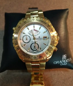 RELOJ AUTOMÁTICO Q&Q SERIE GRANDEUX CABALLERO DE CITIZEN WATCH CO DORADO GOLD  - Imagen 1 de 6