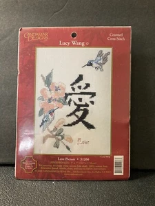 Canadamar Design Counted Cross Stitch Love Picture Asian Theme Floral Kit 51266 - Picture 1 of 1