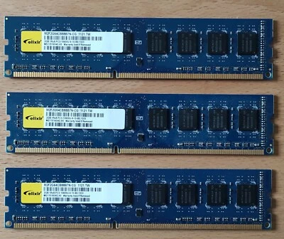 Elixir 6GB RAM 3x 2GB 1333MHz - M2F2G64CB88B7N-CG PC3-10600U-9-10-B0  - Image 1 of 2