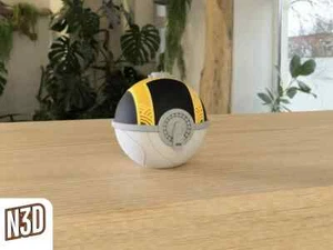 Hisui Ultraball - Pokeball im Maßstab 1:1, 3D Druck, Pokemon, Gaming Accessoire - Picture 1 of 1