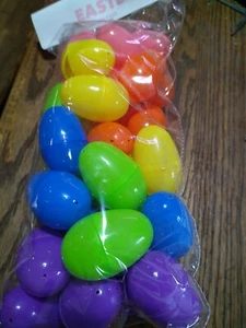 Bulk Colorful Bright Plastic Easter Eggs 36 Pieces Large  - Picture 1 of 1
