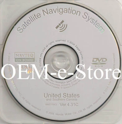 2006 2007 Honda Pilot Accord Ridgeline GPS Navigation DVD Map U.S CAN VER 4.31C - Image 1 of 2