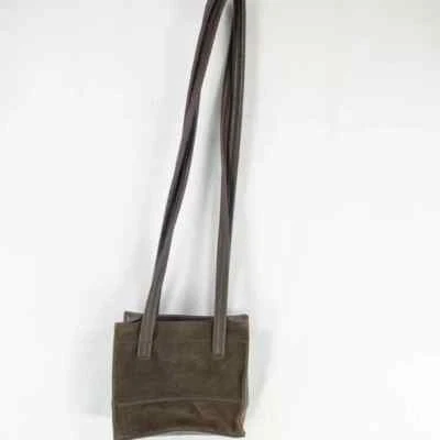 Liz Claiborne Bag Womens Brown Small Leather Suede Shoulder Double Straps - Image 1 of 4