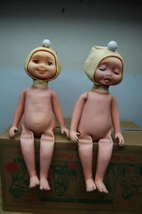 2pc doll lot~ Vintage 1961 Whimsie 3 Face Hedda American Doll & Toy Corp - Picture 1 of 24