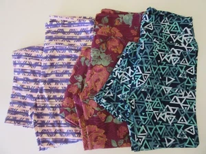 Lot of 3 LuLaRoe Multicolor Womens OS Various Patterns (Size 2-10) Leggings - Picture 1 of 5