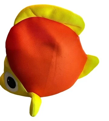 Silla Comfort Research Pool Petz Fish Bean Bag - Naranja vibrante y amarillo 32"x26" Foto 1 de 4
