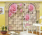 Poetry Charming Rose 3D Curtain Blockout Photo Print Curtain Drape Fabric Window