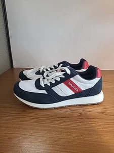 Nautica Outfall  Shoes Sneakers Men's Size 10 Red White Blue-Clean - Picture 1 of 9