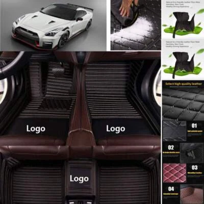 For Nissan 370Z GT-R Car Floor Mats Luxury All Weather Custom Auto Carpets Rugs - Изображение 1 из 4