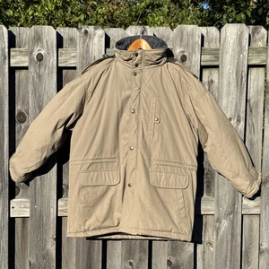 Field & Stream Coat Men's XL Tan Khaki Parka Jacket Winter Heavy Flannel Lined - Picture 1 of 21