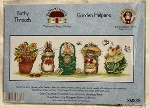 Bothy Threads GARDEN HELPERS Counted Cross Stitch Kit XMS35 Bunny Rabbits NEW - Picture 1 of 3