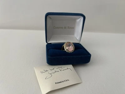 Camrose & Kross JBK Jackie Kennedy Collection Pink Cocktail Ring with Box - Image 1 of 4