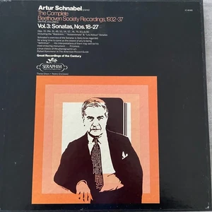 ARTUR SCHNABEL:  Complete Beethoven Soc. Rec. Vol. 3 -Sonatas 18-27/Seraphim/NM) - Picture 1 of 4