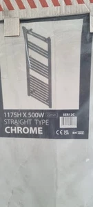 Chrome Heated Towel Rail Radiator - Picture 1 of 2