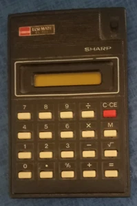 Calculator Sharp EL-206 Electronic Calculator With Book, Box and Case - Vintage - Picture 1 of 7
