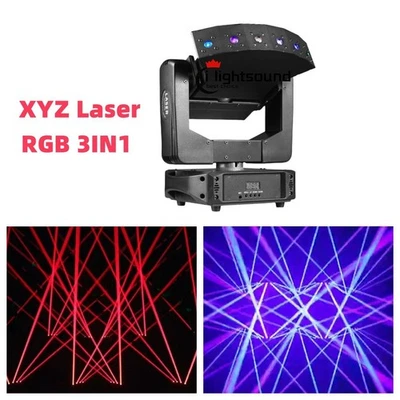 new Laser Moving Head Stage Light RGB 3IN1 6 eyes Beam XYZ laser Light Infinite - Image 1 of 4