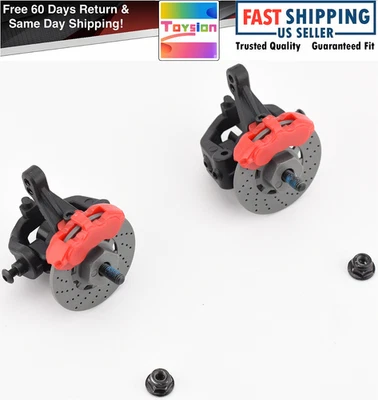 Fits Traxxas 4-TEC 2.0 3.0 VXL FRONT Disk Brakes Caster Steering Block Stub Axle - Image 1 of 4