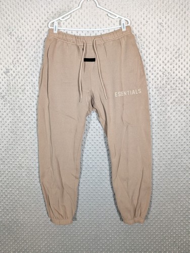 Felpa Fear Of God Essentials uomo grande beige polvere joggers streetwear Y2K