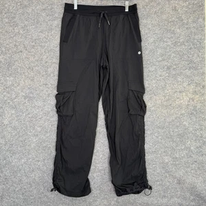 Lululemon Dance Studio Relaxed Mid Rise Cargo Pants Womens Medium Black Roomy - Picture 1 of 10