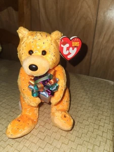 TY Beanie Baby HAPPY BIRTHDAY the Bear 7" With Tush And Hang Tag - Picture 1 of 6