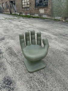 faux Granite Sage Green right HAND SHAPED CHAIR 32" adult 70's Retro NEW - Picture 1 of 12