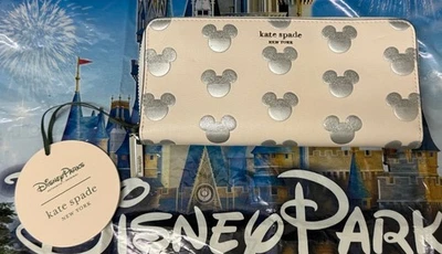 Cartera Kate Spade New York Mickey Mouse Silver Sparkle Icon Disney Foto 1 de 4