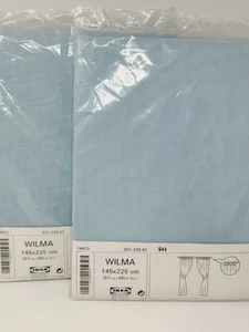 New Ikea Wilma Curtains 57 X 88” Or 145 X 225 Cm Blue Color Set of 2 - Picture 1 of 6