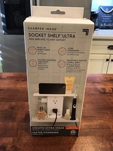 New SHARPER IMAGE AllStar Innovations SOCKET SHELF ULTRA, WHITE, LF280112 - Picture 1 of 6