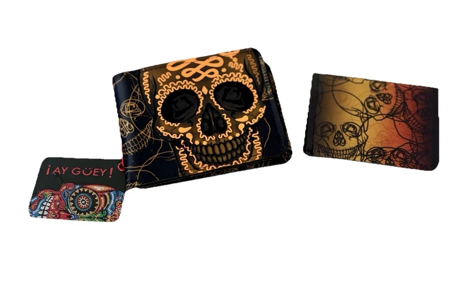 Ay Guey Men’s Skull Wallet N/Tags & W/ Small Card Wallet - Image 1 of 4