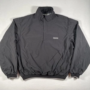 Nautica Competition Jacket Mens XL Black Pullover Windbreaker Nylon Mesh Lined - Picture 1 of 12