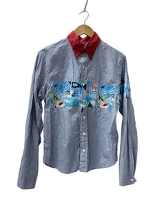 PRADA Gray Stripe Cotton Long Sleeve Shirt UCN167 S181 1QVU - Picture 1 of 7