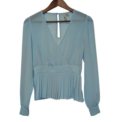 Blusa Forever 21 Juniors Talla Pequeña Gasa Peplum Dollycore Coqueta Transparente De Colección Foto 1 de 4