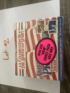 AMERICAN PRIDE: A CELEBRATION OF THE AMERICAN SPIRIT Sticker Card Box 48 Packs - Picture 1 of 5
